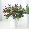 3 Bundles Artificial Berry Stems Fake Flowers Photo Props For Home Christmas Party Wedding