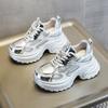 Spring and Autumn Muffin Thick-soled Inner Height-increasing Women's Shoes New Lightweight Running Outdoor Sports and Leisure Shoes Tide