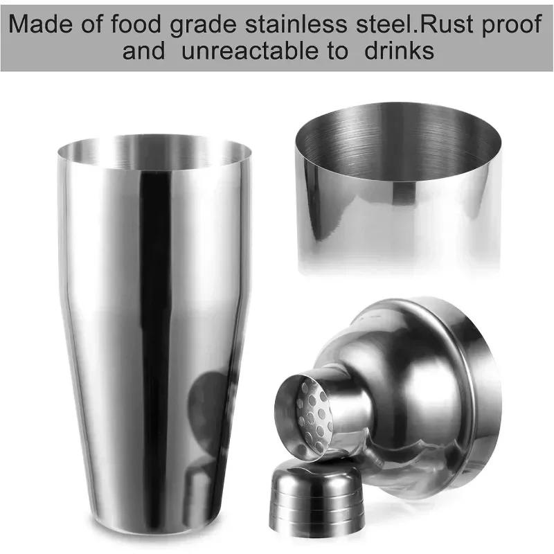 1/3pcs  Cocktail Shaker Stainless Steel Bartending Tools Margarita Mixer Drink Shaker Martini Sharker Bartender Bar Accessories