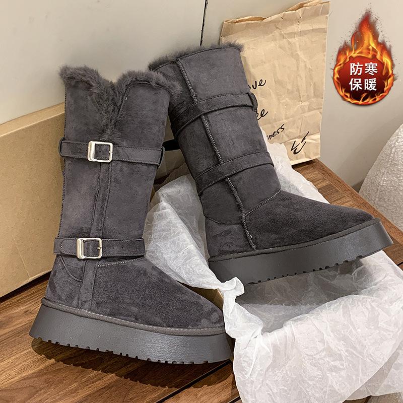 

Женские большие размеры длинные зимние теплые меховые ботинки-дутики с мягкой подкладкой ботильоны нескользящие для пеших прогулок спортивные хлопковые ботинки 35