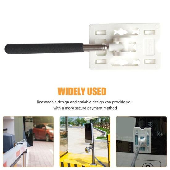 Retractable Card Reacher Stick Parking Lever Swiping Card Stick for Car Stainless Steel Parking Payment Pole Swiping Tool