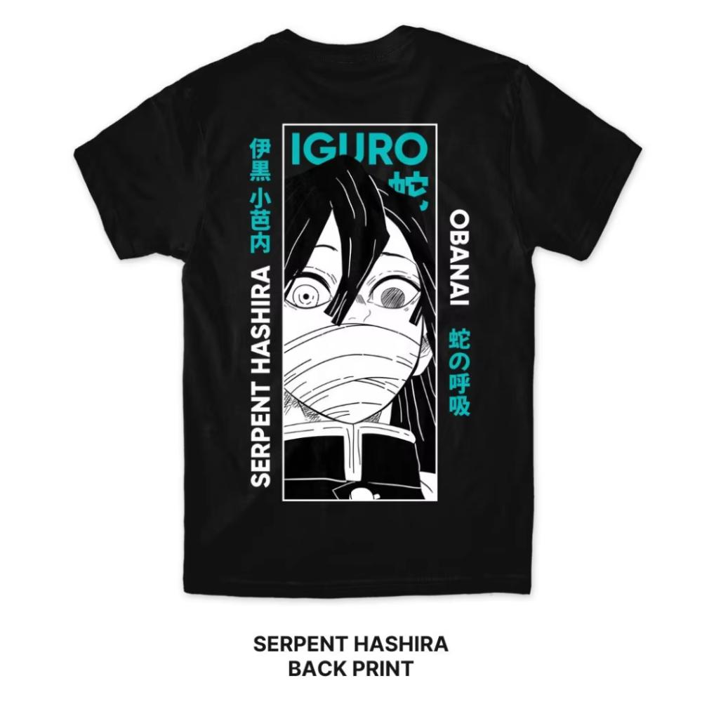 Demon Slayer Hashira Series T-Shirt Manga Anime Black Front Print Crafter Tshirts Men Short-sleeved Women Anime Graphic Kids Tee