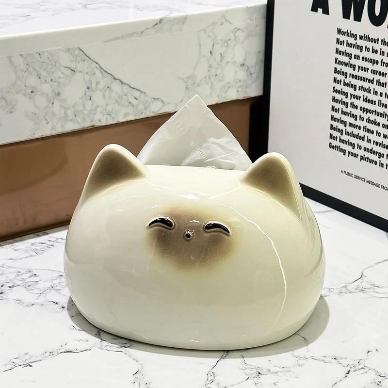 German Style Ceramic Tissue Box For Living Room Dining Table Bedroom Creative Design Household Storage Luxury Home Decor