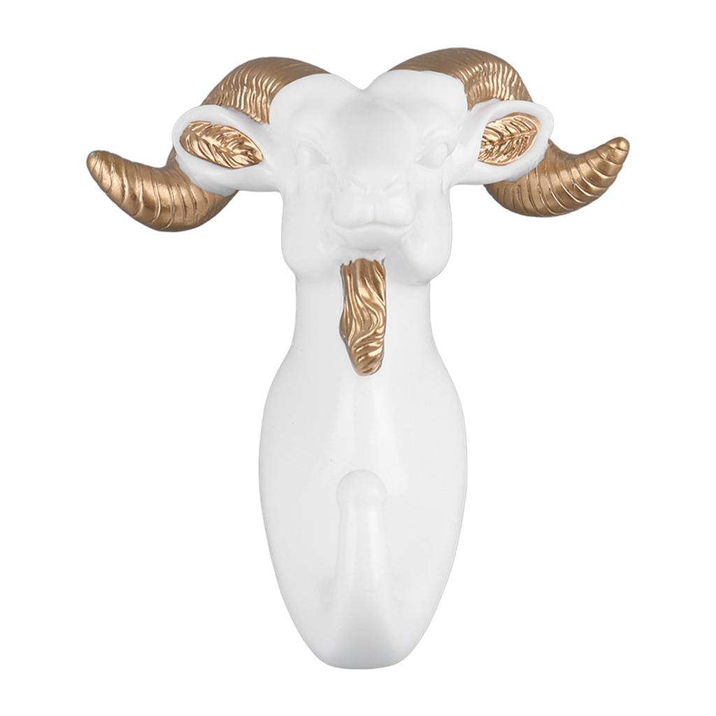 Resin Animal Shape Hook Wall Mounted Hanging Hook Decorative Hook for Coat Towel Key Painted Golden