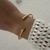 Vintage Stainless Steel Metal Shell Starfish Bracelet for Women Gold Color Open Cuff Bangle Bracelet Bohemia Beach Party Jewelry