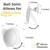 Shower Mirror Fogl for Shaving with Suction Razor Holder for Shower Swivel Small Mirror Shower Accories Bathroom Mirror Bathroo