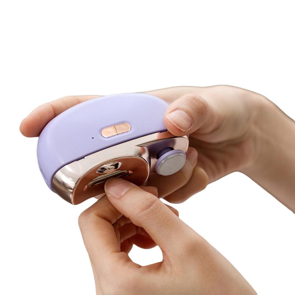 Automatic Fingernail Cutter USB Charging Electric Manicure Nail Trimmer Anti Splash Safety Nail Clipper for Men Women