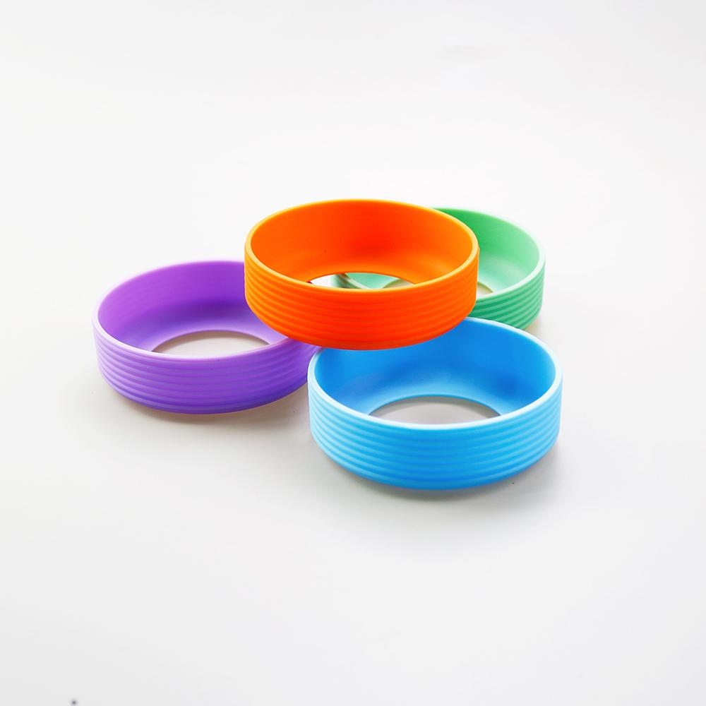 SW 16 Colors 7.5CM Threaded Silicone Cup Bottom Cover 75MM Cup Bottom Ring Coaster Sleeve Sheath Wear Resistant Bottom Cover