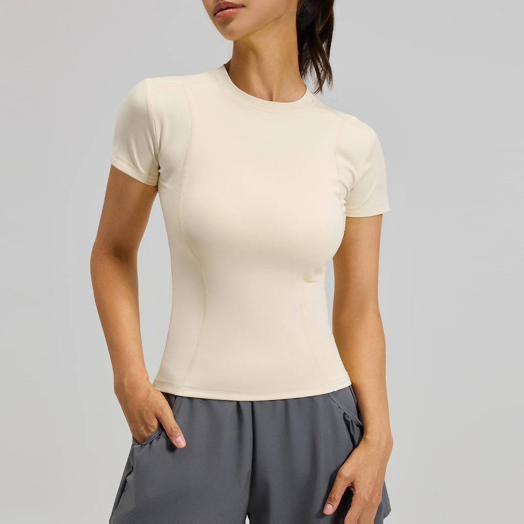 Women's Fashionable Casual Sports Leggings And Short-Sleeved Running And Fitness T-Shirt