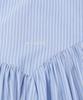Michikoleondeonkosino Flare Shirred Maxi Skirt Blue Stripe