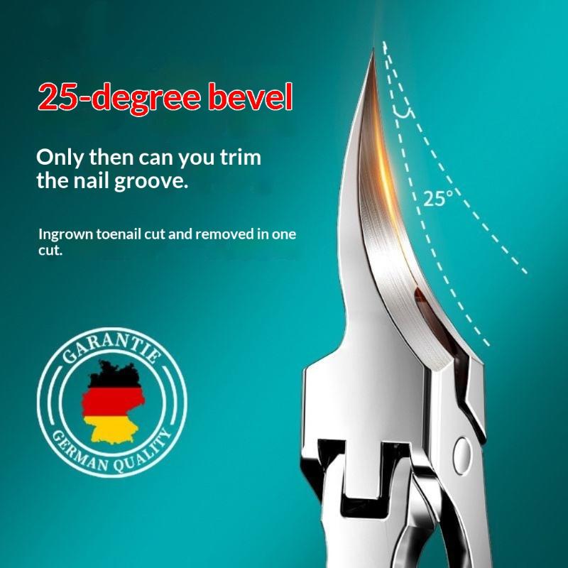Slanted Pointed Nail Clipper Sharp And Durable Anti-Splash Toenail Clipper For Ingrown Thick Toenail Pliers Scissors Nail Care