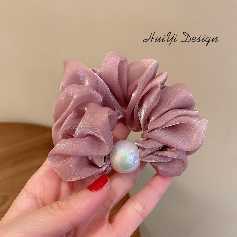 Korean Simple Mesh Scrunchies Women Girls Elastic Hair Rubber Bands Accessories Tie Hair Rope Headdress Headwear Ponytail Holder