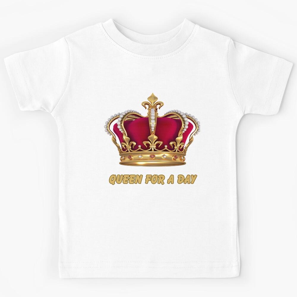 International Tiara Day Queen for a Day Crown Design for Her. Kids T-Shirt