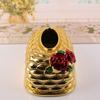 European tissue box, paper box, home living room creative rose paper box, desktop high-end light luxury napkin paper box