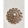 Used Antique Silver Floral Pattern Brooch Silver Filigree