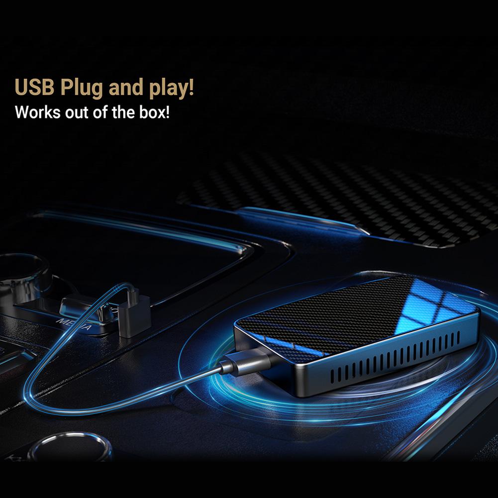 Car 5.0 Wired To Wireless Android Smart Car Box Smart Play Connect Adapter Plug Auto Ai Car Blu D7T2