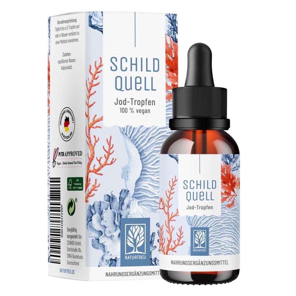 Naturtreu Schildquell German Vegan Liquid Iodine Drops 50mL 1 pcs