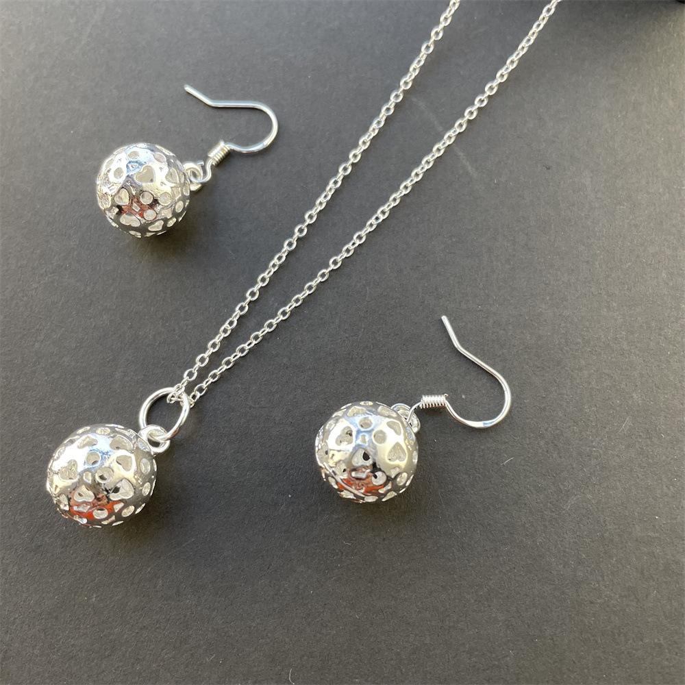 

Copper Tennis Pendant Necklace Earrings Set Accessories