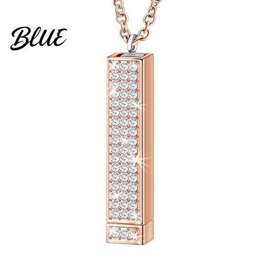 Love Necklace with Hidden Message I You Secret Slider Adjustable
