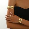 Adjustable Double Arm Open Bracelet: Sleek Design, Cold Aesthetic