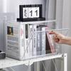 Book Storage Box Magazine Transparent Bookshelf Album CD Desktop Dustproof Large Capacity Acrylic Display Cabinet Storage Boxes