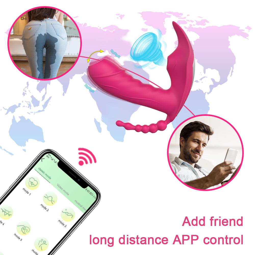 3 In 1 Wireless Bluetooth G Spot Dildo Vibrator For Women App Long Distance Remote Control Sucker Clitoris Stimulator Sex Toys