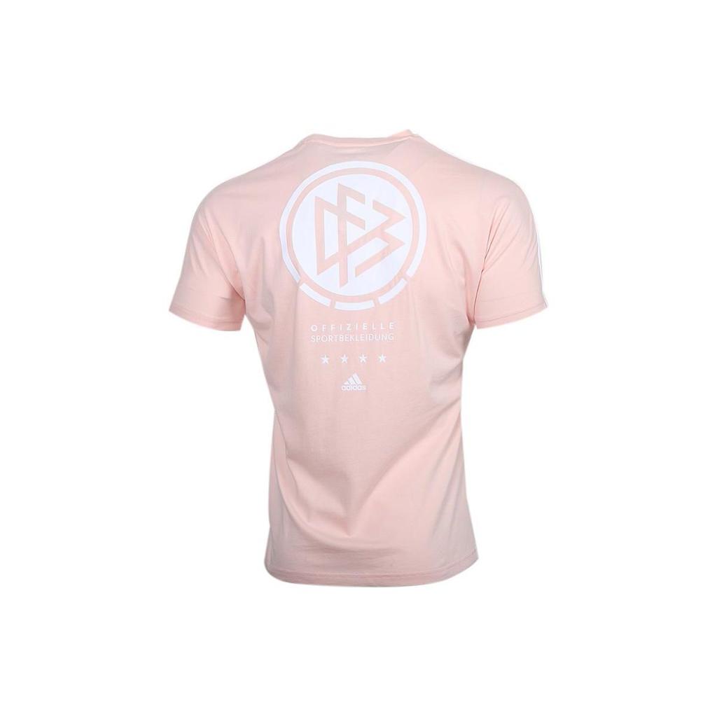 Adidas Round Neck Print Breathable Short Sleeve T-Shirt Men Tops Pink FL2768