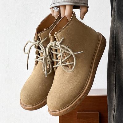 High Quality Genuine Leather Men's Boots Outdoor Male Motorcycle Boots Casual Tooling Walking Shoes Man Treking Comfy Snow Shoes
