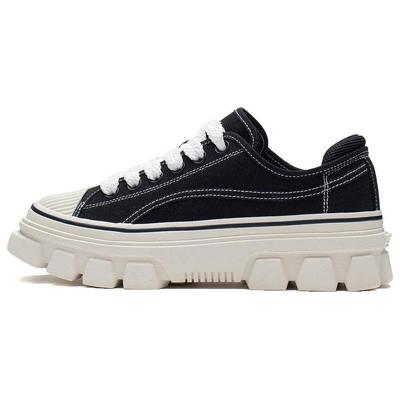 Li Ning Slip Resistant Abrasion Resistant Low Top Sports Casual Shoes Unisex Black White AGCS204-3