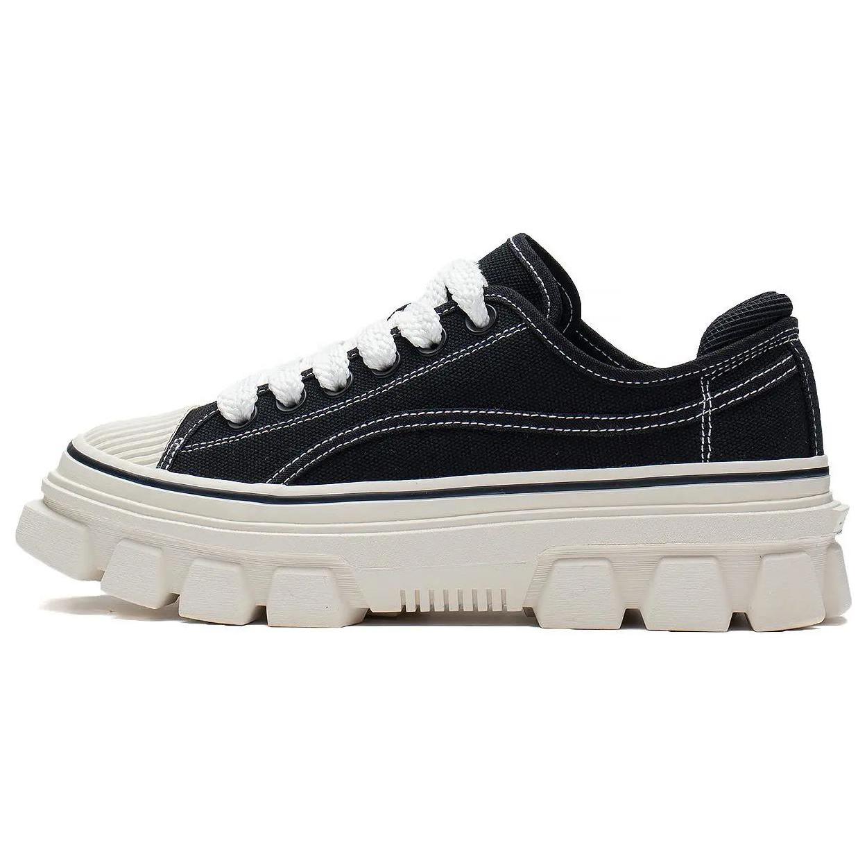 

Li Ning Slip Resistant Abrasion Resistant Low top Sports Casual Shoes Unisex Black White AGCS204-3 42
