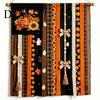 Seasonal Festival Gift Halloween Rag Banner, Orange Black Skull Ghost Pumpkin Hanging Decoration, Rustic Theme Banner Fabric Stripe for Front