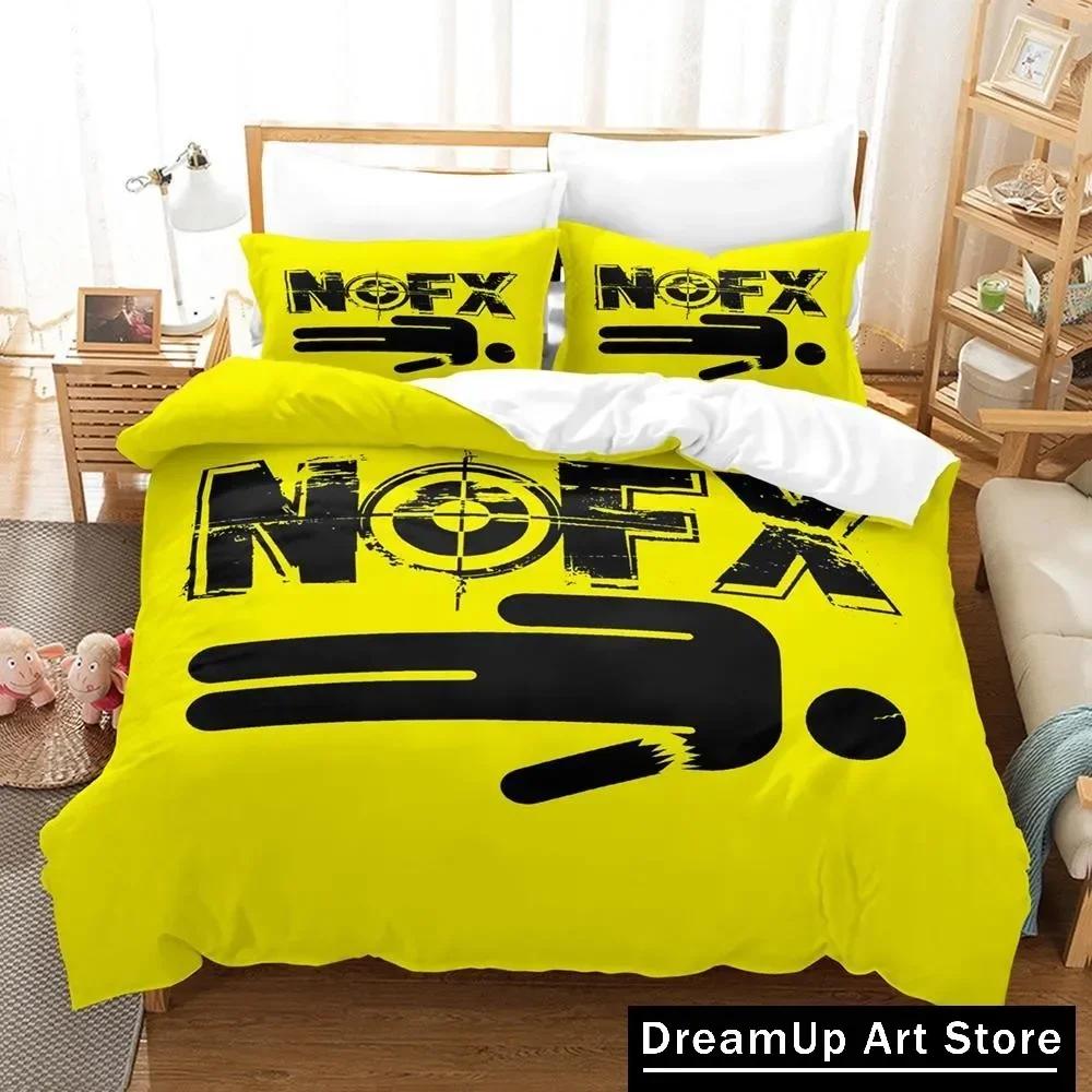 Nofx Rock Band Bedding Set Single Twin Full Queen King Size Bed Set Adult Kid Bedroom Duvetcover Sets 3D Anime Bed Sheet Set