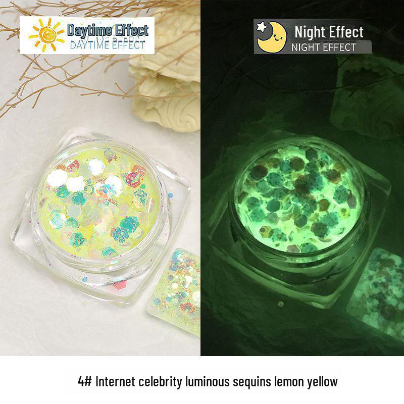 

Летний сияющий нейл-арт в конфетных тонах: Светящиеся блестящие наклейки в стиле диско с блестками