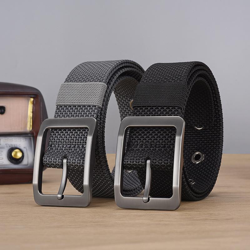 Alloy Buckled Zinc Canvas Belt With Versatile Style For Men Work Travel And