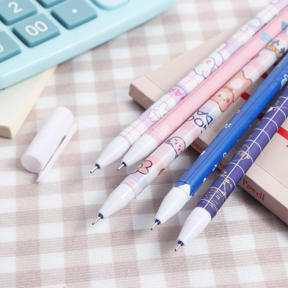 Press Pen Cartoons Washable Handle Blue Student Pen Gel Pens Neutral Erasable Pen Erasable Pen