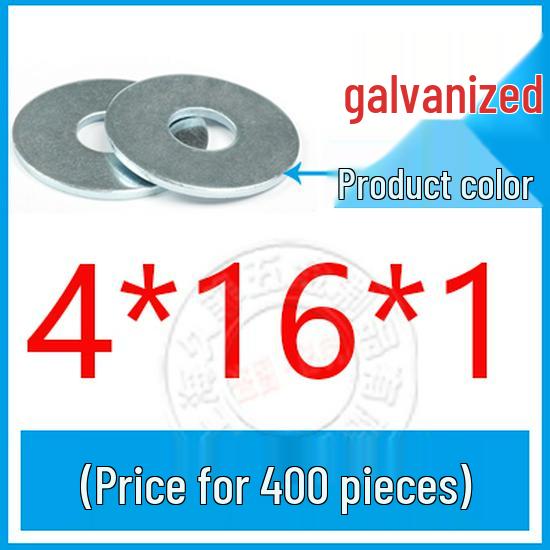 GB96-85 Carbon Steel Galvanized Thickened Oversized Flat Washer, Sizes M3-M20
