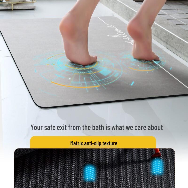 Quick Dry Diatomaceous Earth Bathroom Mat