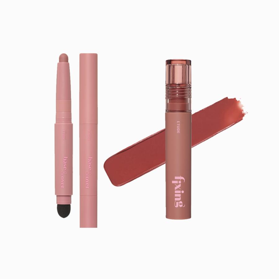 Etude Base & Over Lip Pencil #Pink Beige 1g + Fixing Tint 4g
