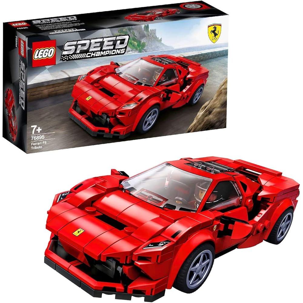 LEGO Speed Champions Ferrari F8 Tributo Building Set 76895, 275 Pieces, for Ages 7 and Up
