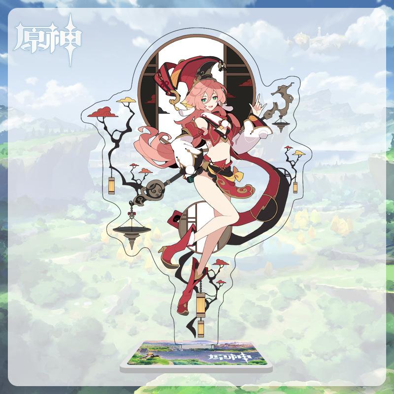 16cm Height  Acrylic Large Stand-up Display Featuring Characters From Mondstadt, Liyue, and Inazuma In Genshin Impact