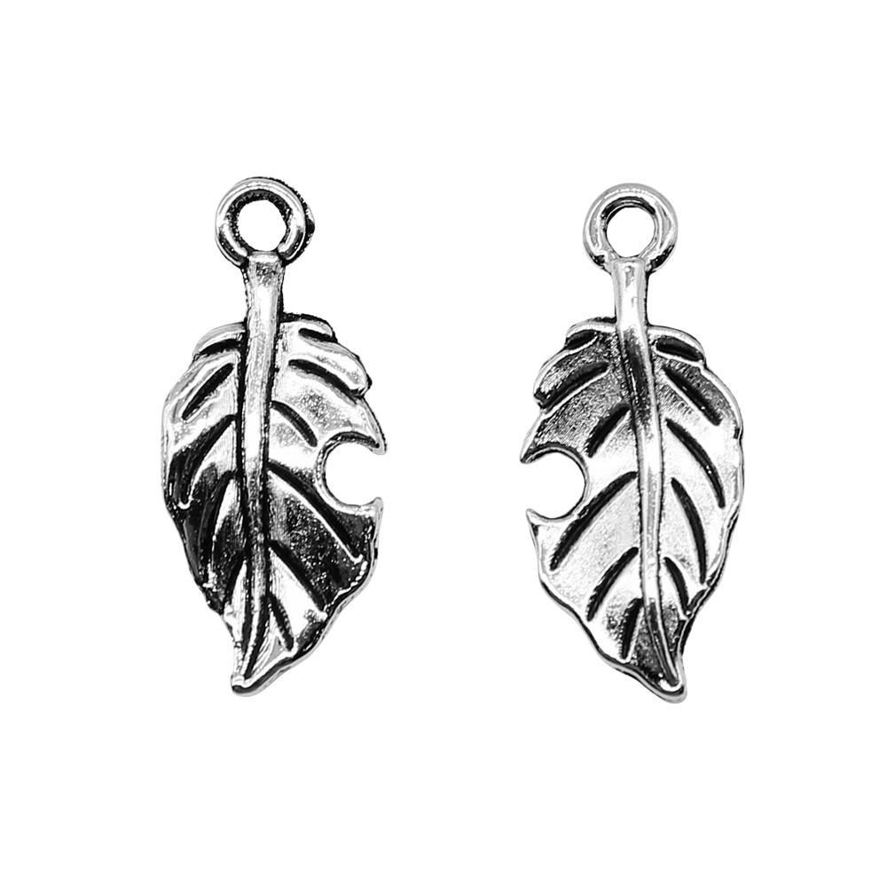 Filigree Leaf Charms Antique Alloy Pendants For Nature Inspired Jewelry