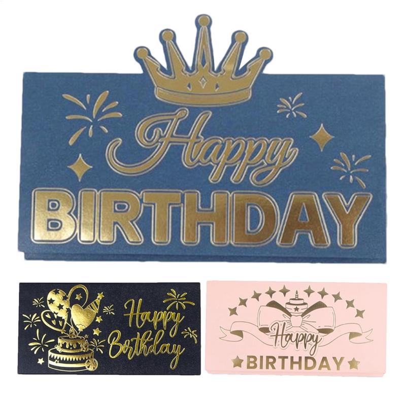 Birthday Gift Wallet Greeting Card Creative Birthday Folding Cash Holder Folding Red Envelope Birthday Gift Envelope For Kids