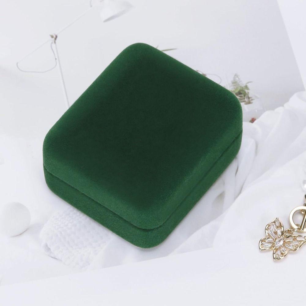 Solid Color LED Ring Jewelry Box Velvet Jewelry Organizer Box Engagement Proposal
