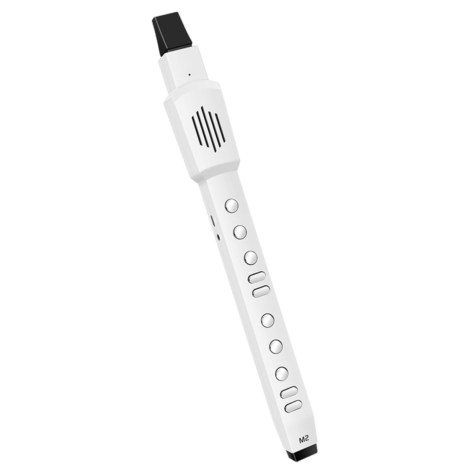 

Цифровой духовой инструмент Портативный Автоматическая вибрация Мини Электронный духовой инструмент Набор со съемным мундштуком Тип белый