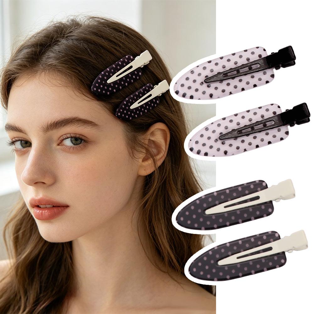 Polka Dot Acrylic Hair Clips Black White Hair Styling Accessories Durable Seamless Hairpin Wedding