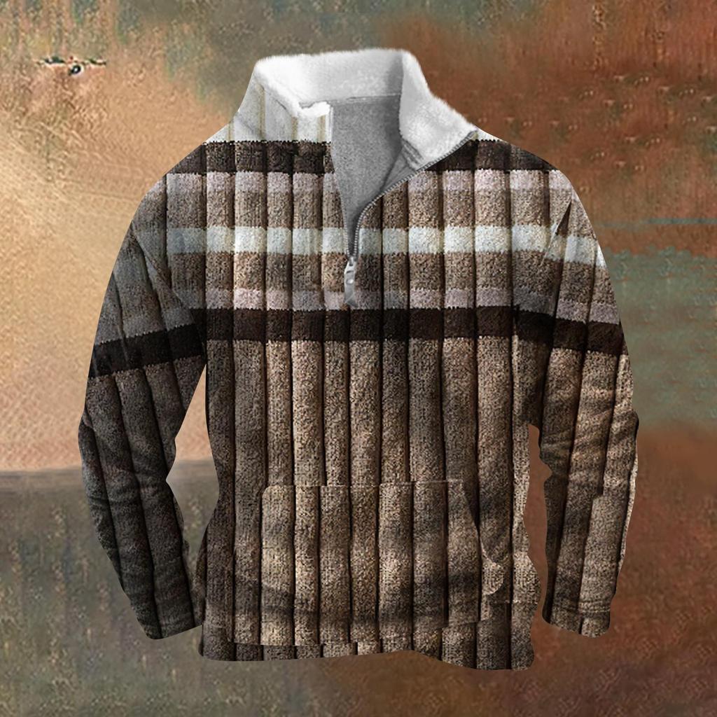 Frühlings- und Herren-Sweatshirt mit Stehkragen ist ein lässiges Outdoor-Pullover-Oberteil