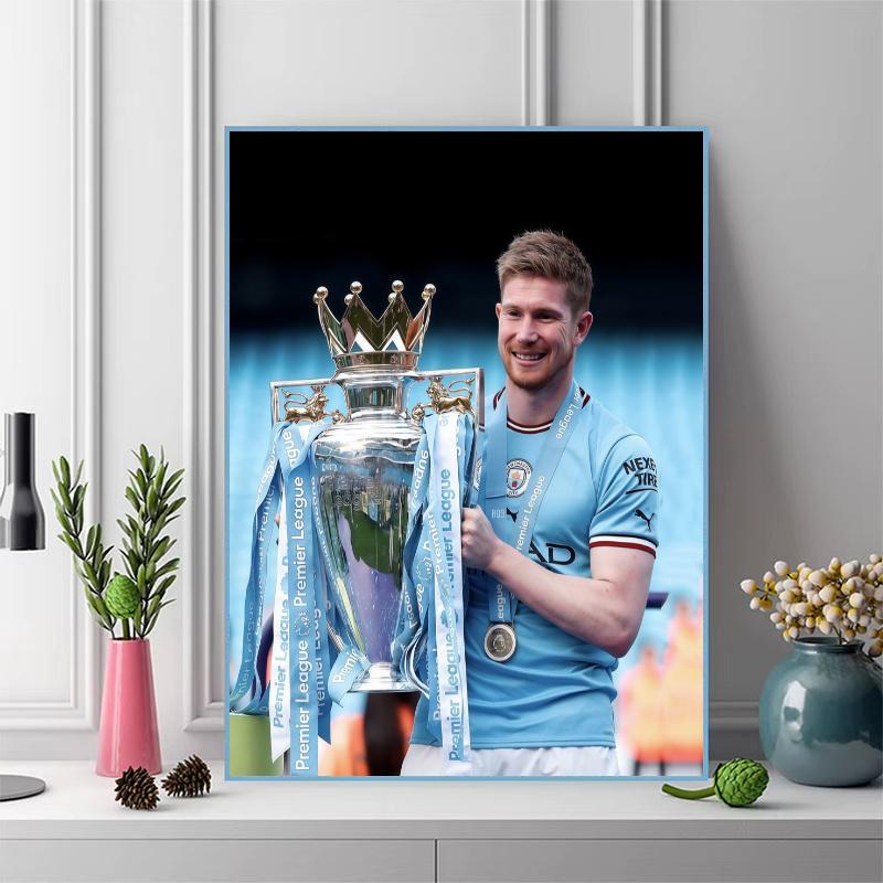 De Bruyne Pattern 3pcs 100% Round Full Drill 5D DIY Diamond Painting Embroidery Cross Stitch Rhinestone Décor