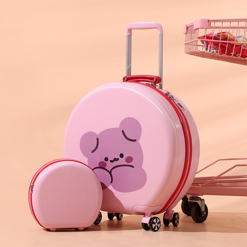 18''bære koffert på hjul Avrundet vogn Bagasjesett Jenteveske Cartoon Kid Reisebagasje Tilpasset Kina fabrikkbagasje