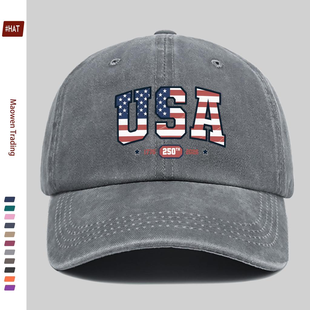 pc th Anniversary of the Founding of the United States  Patriotic Pattern Printed Baseball Cap Patriot Independenc
