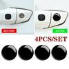 4pcs Black 20mm Car Door Lock Keyhole Protector Stickers Cover Trim Accessories